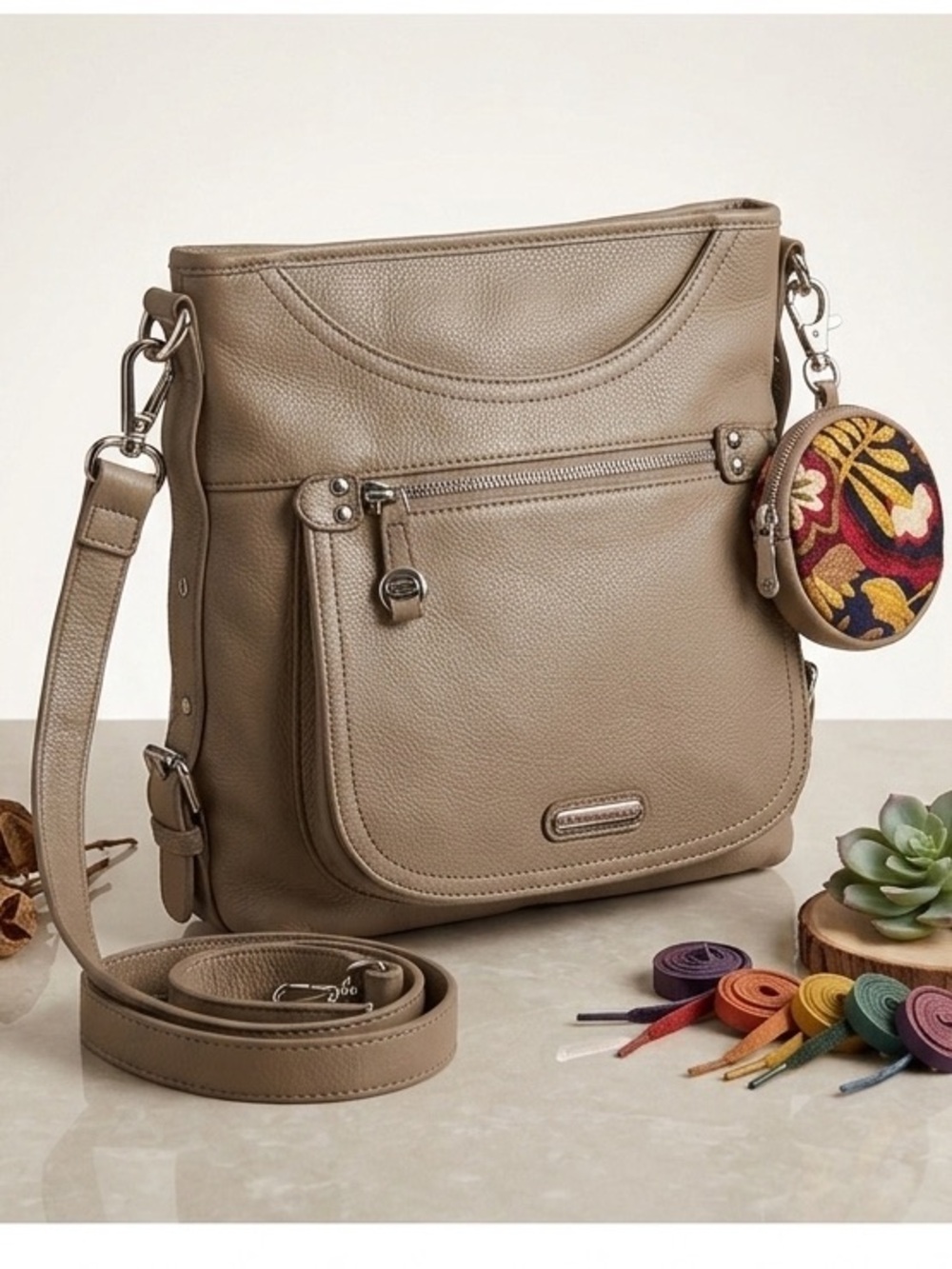 Elegant Franco Sarto Tan Crossbody Bag